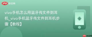 vivo手机怎么用蓝牙传文件到耳机_vivo手机蓝牙传文件到耳机步骤【教程】