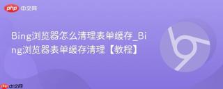 Bing浏览器怎么清理表单缓存_Bing浏览器表单缓存清理【教程】