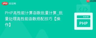 PHP高性能计算函数批量计算_批量处理高性能函数搭配技巧【操作】