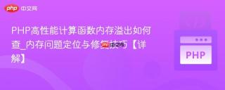 php高性能计算函数内存溢出如何查_内存问题定位与修复技巧【详解】