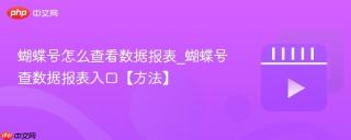 蝴蝶号怎么查看数据报表_蝴蝶号查数据报表入口【方法】
