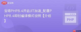 宝塔PHP8.4开启JIT加速_配置PHP8.4即时编译模式说明【介绍】