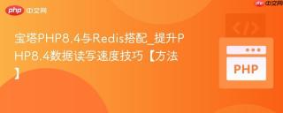 宝塔PHP8.4与Redis搭配_提升PHP8.4数据读写速度技巧【方法】