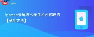 iphone录屏怎么录手机内部声音【录制方法】