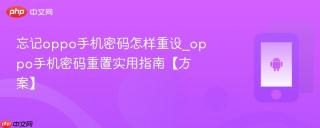 忘记oppo手机密码怎样重设_oppo手机密码重置实用指南【方案】