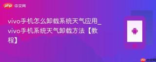 vivo手机怎么卸载系统天气应用_vivo手机系统天气卸载方法【教程】