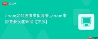 Zoom如何设置虚拟背景_Zoom虚拟背景设置教程【方法】