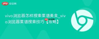vivo浏览器怎样搜索菜谱美食_vivo浏览器菜谱搜索技巧【攻略】