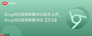 Bing浏览器搜索翻译功能怎么用_Bing浏览器搜索翻译法【方法】
