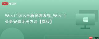Win11怎么全新安装系统_Win11全新安装系统方法【教程】