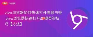 vivo浏览器如何快速打开高频书签 vivo浏览器快速打开高频书签技巧【方法】