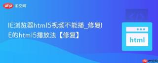 IE浏览器html5视频不能播_修复IE的html5播放法【修复】