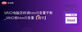 VAIO电脑怎样调html5音量平衡_VAIO校html5音量【调节】