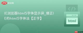 IE浏览器html5字体显示异_修正IE的html5字体法【正字】