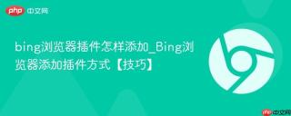 bing浏览器插件怎样添加_Bing浏览器添加插件方式【技巧】