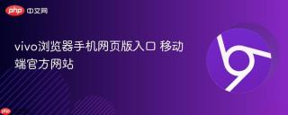vivo浏览器手机网页版入口 移动端官方网站