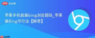 苹果手机能装bing浏览器吗_苹果装Bing可行法【解答】