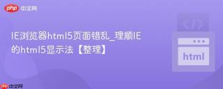 IE浏览器html5页面错乱_理顺IE的html5显示法【整理】