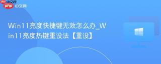 Win11亮度快捷键无效怎么办_Win11亮度热键重设法【重设】