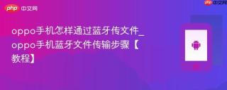oppo手机怎样通过蓝牙传文件_oppo手机蓝牙文件传输步骤【教程】