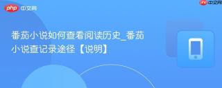 番茄小说如何查看阅读历史_番茄小说查记录途径【说明】
