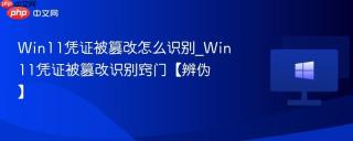 win11凭证被篡改怎么识别_win11凭证被篡改识别窍门【辨伪】