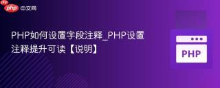 PHP如何设置字段注释_PHP设置注释提升可读【说明】