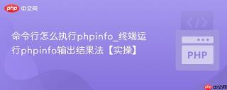 命令行怎么执行phpinfo_终端运行phpinfo输出结果法【实操】
