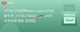 HTML5怎样用WebCryptoAPI加密文件_HTML5WebCryptoAPI文件加密流程【说明】
