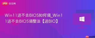 Win11进不去BIOS如何调_Win11进不去BIOS调整法【进BIO】