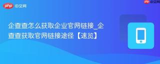企查查怎么获取企业官网链接_企查查获取官网链接途径【速览】