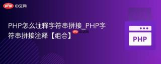 PHP怎么注释字符串拼接_PHP字符串拼接注释【组合】