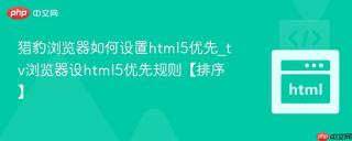 猎豹浏览器如何设置html5优先_tv浏览器设html5优先规则【排序】