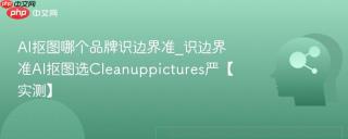 AI抠图哪个品牌识边界准_识边界准AI抠图选Cleanuppictures严【实测】