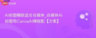 AI抠图哪款适合自媒体_自媒体AI抠图用CanvaAI模板配【方案】