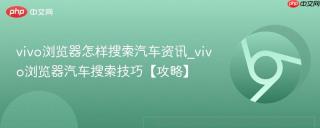 vivo浏览器怎样搜索汽车资讯_vivo浏览器汽车搜索技巧【攻略】