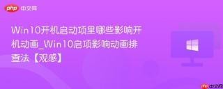 Win10开机启动项里哪些影响开机动画_Win10启项影响动画排查法【观感】