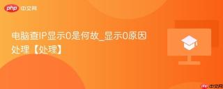 电脑查IP显示0是何故_显示0原因处理【处理】