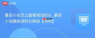 番茄小说怎么查看阅读时长_番茄小说查阅读时长路径【说明】