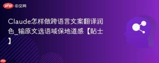 Claude怎样做跨语言文案翻译润色_输原文选语域保地道感【贴士】