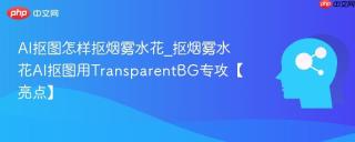 AI抠图怎样抠烟雾水花_抠烟雾水花AI抠图用TransparentBG专攻【亮点】