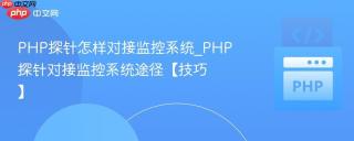 PHP探针怎样对接监控系统_PHP探针对接监控系统途径【技巧】