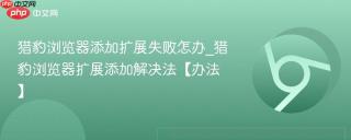 猎豹浏览器添加扩展失败怎办_猎豹浏览器扩展添加解决法【办法】