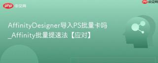 affinitydesigner导入ps批量卡吗_affinity批量提速法【应对】