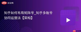 知乎如何布局矩阵号_知乎多账号协同运营法【架构】