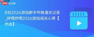 B站2026游戏新手咋做通关记录_哔哩哔哩2026游戏闯关心得【热血】