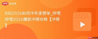 B站2026如何冲年度榜单_哔哩哔哩2026爆款冲榜攻略【冲榜】