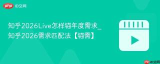 知乎2026Live怎样锚年度需求_知乎2026需求匹配法【锚需】
