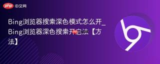 Bing浏览器搜索深色模式怎么开_Bing浏览器深色搜索开启法【方法】