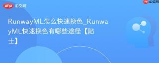 runwayml怎么快速换色_runwayml快速换色有哪些途径【贴士】